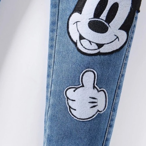 Mickey Mouse Disney High Waist Jeans - Picture 7 of 8